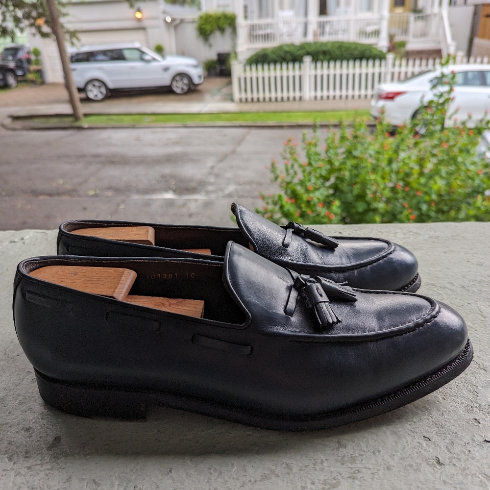 Meermin Navy Tassel Loafers